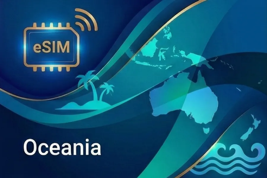 Oceania (8+ countries) • 2 GB • 15 Days